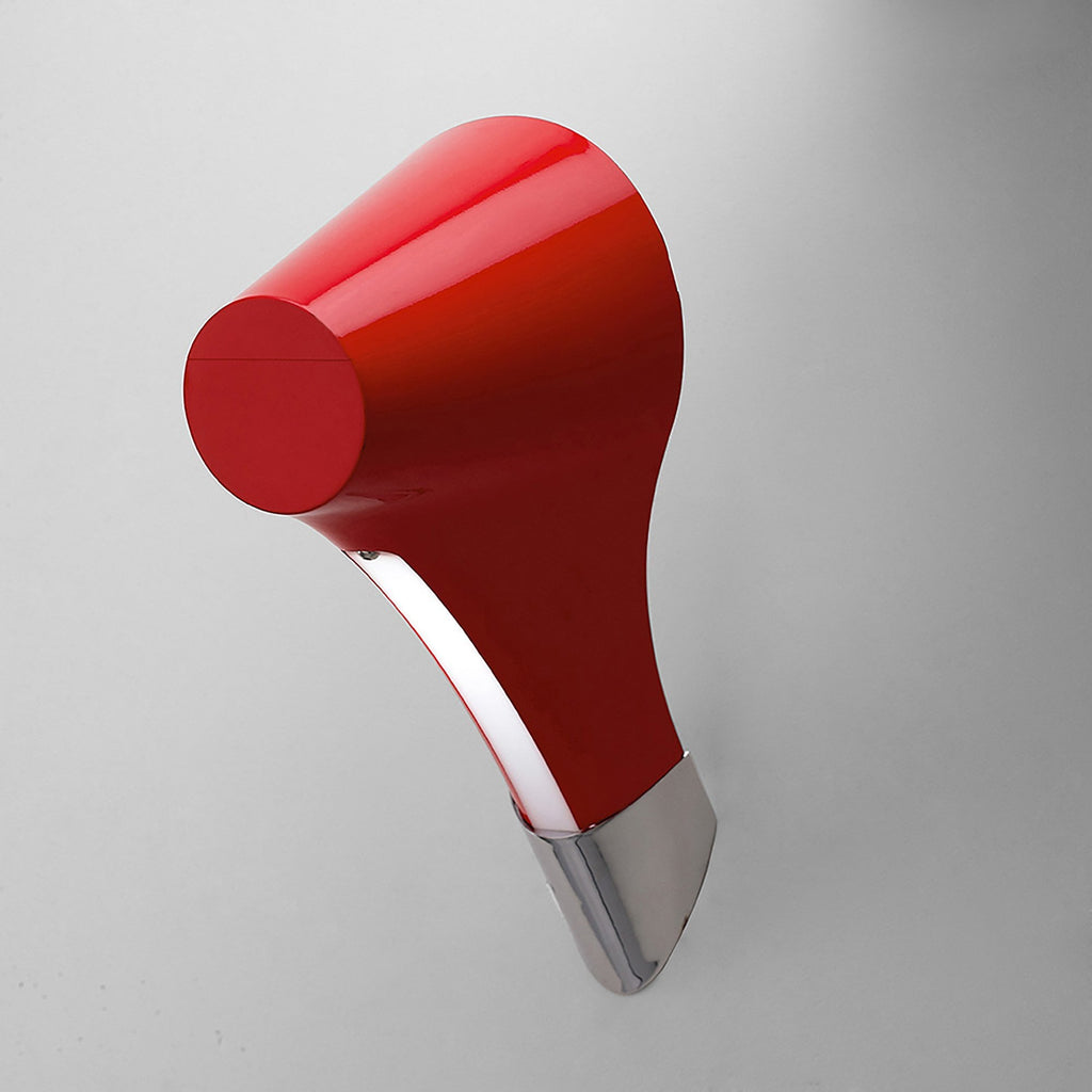 M1567 Ora Wall Lamp 1 Light E27 Gloss Red/White Acrylic/Polished Chrome