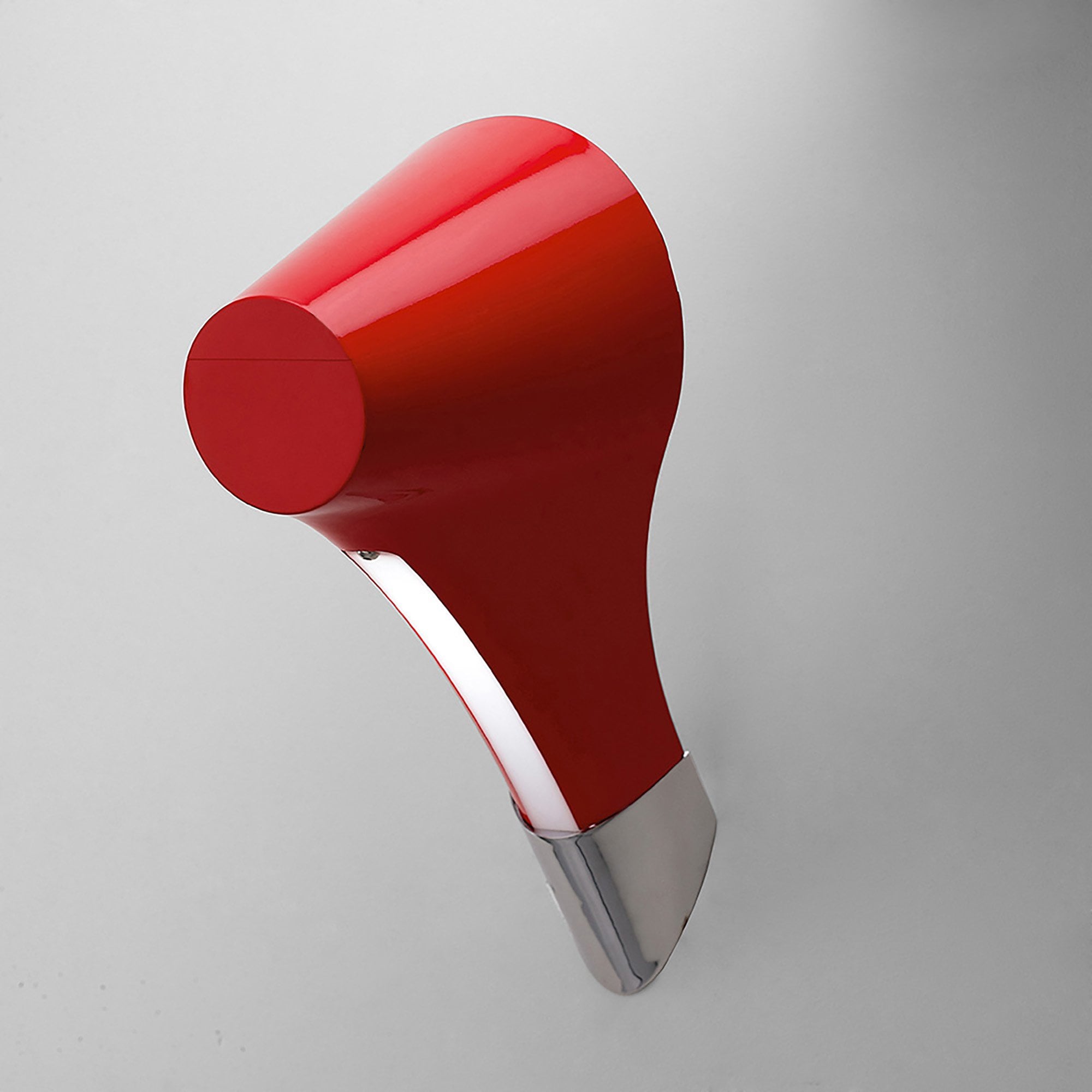 M1567 Ora Wall Lamp 1 Light E27 Gloss Red/White Acrylic/Polished Chrome