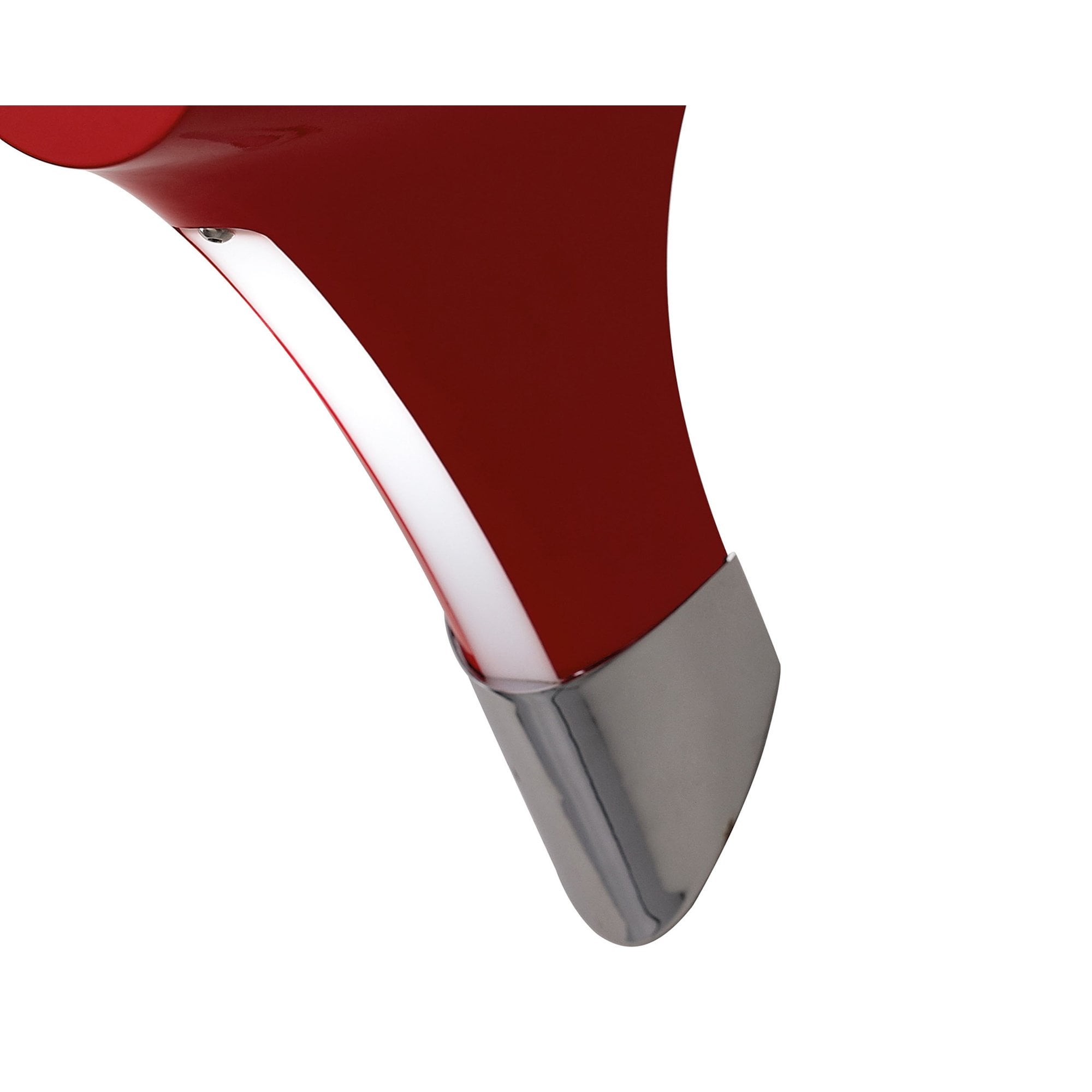 M1567 Ora Wall Lamp 1 Light E27 Gloss Red/White Acrylic/Polished Chrome