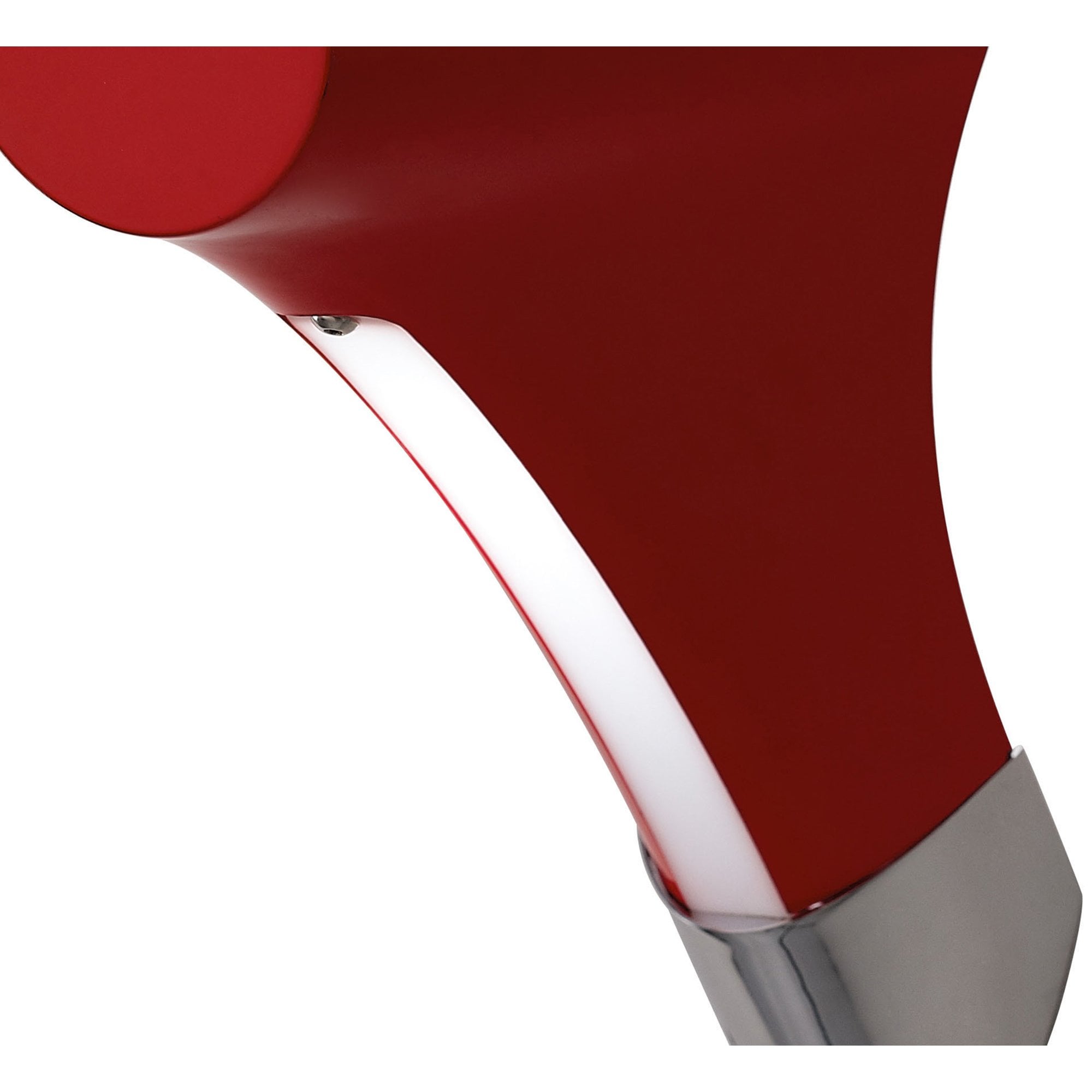 M1567 Ora Wall Lamp 1 Light E27 Gloss Red/White Acrylic/Polished Chrome