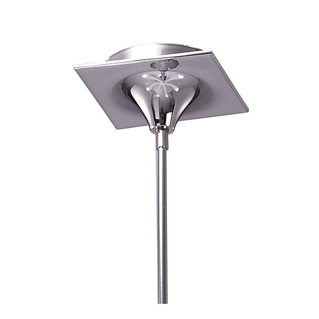 M1580 Ora Telescopic Convertible To Semi Flush 6 Light E27 Gloss White/White Acrylic/Polished Chrome