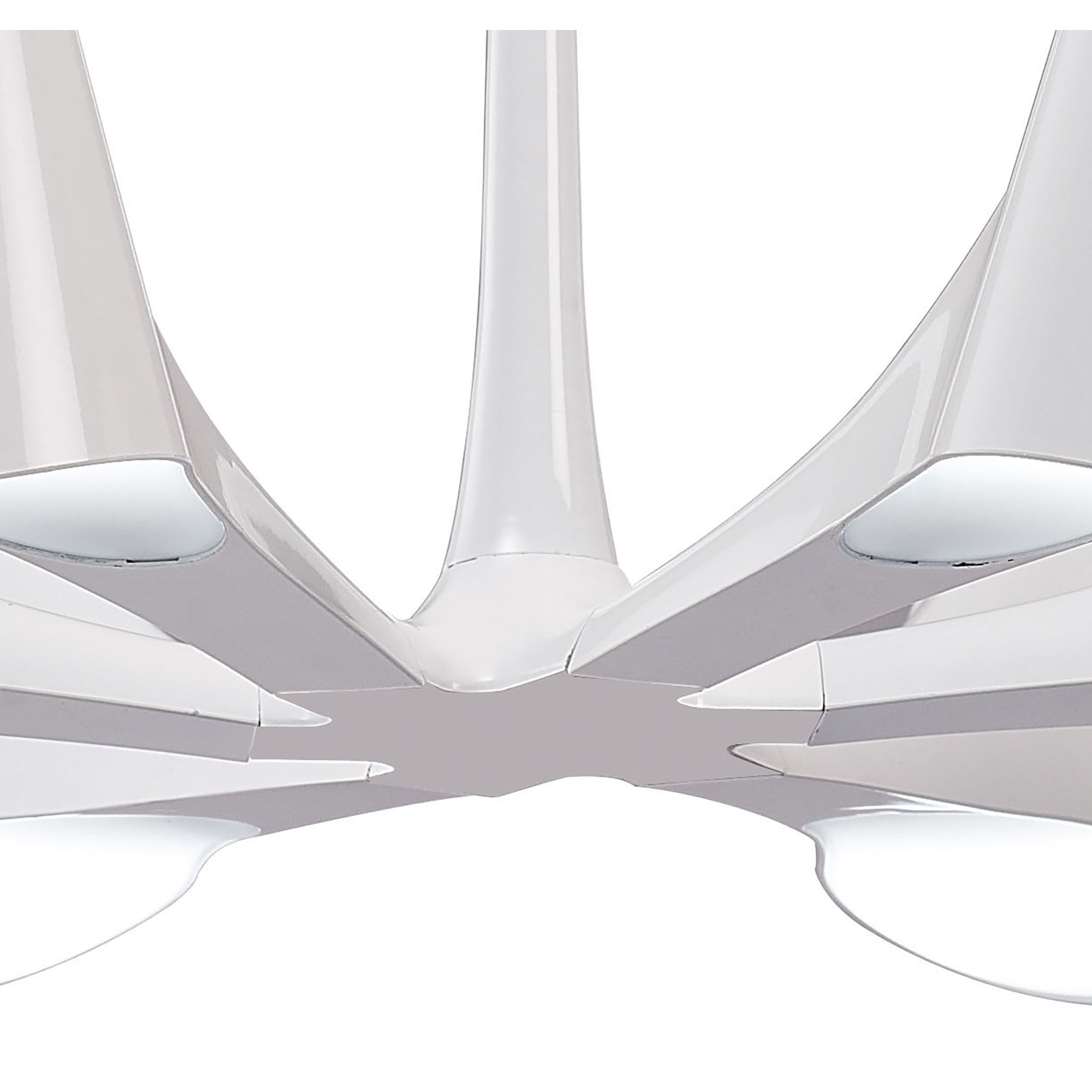 M1580 Ora Telescopic Convertible To Semi Flush 6 Light E27 Gloss White/White Acrylic/Polished Chrome
