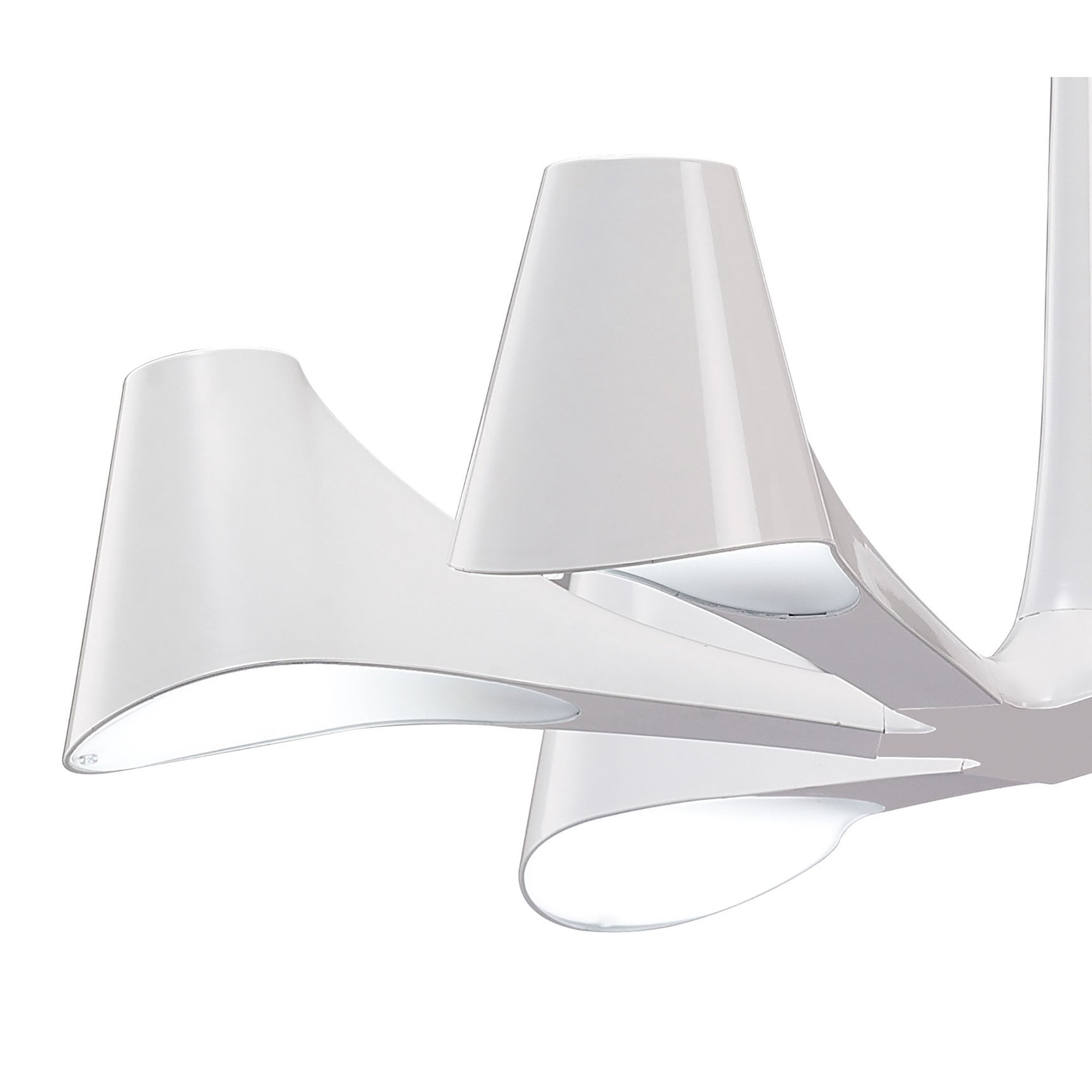 M1580 Ora Telescopic Convertible To Semi Flush 6 Light E27 Gloss White/White Acrylic/Polished Chrome