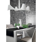 M1581 Ora Telescopic Convertible To Semi Flush 4 Light E27 Gloss White/White Acrylic/Polished Chrome