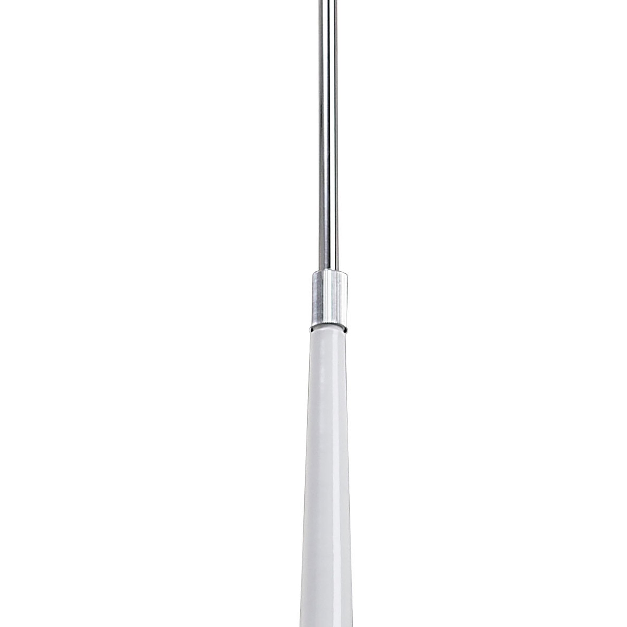M1581 Ora Telescopic Convertible To Semi Flush 4 Light E27 Gloss White/White Acrylic/Polished Chrome