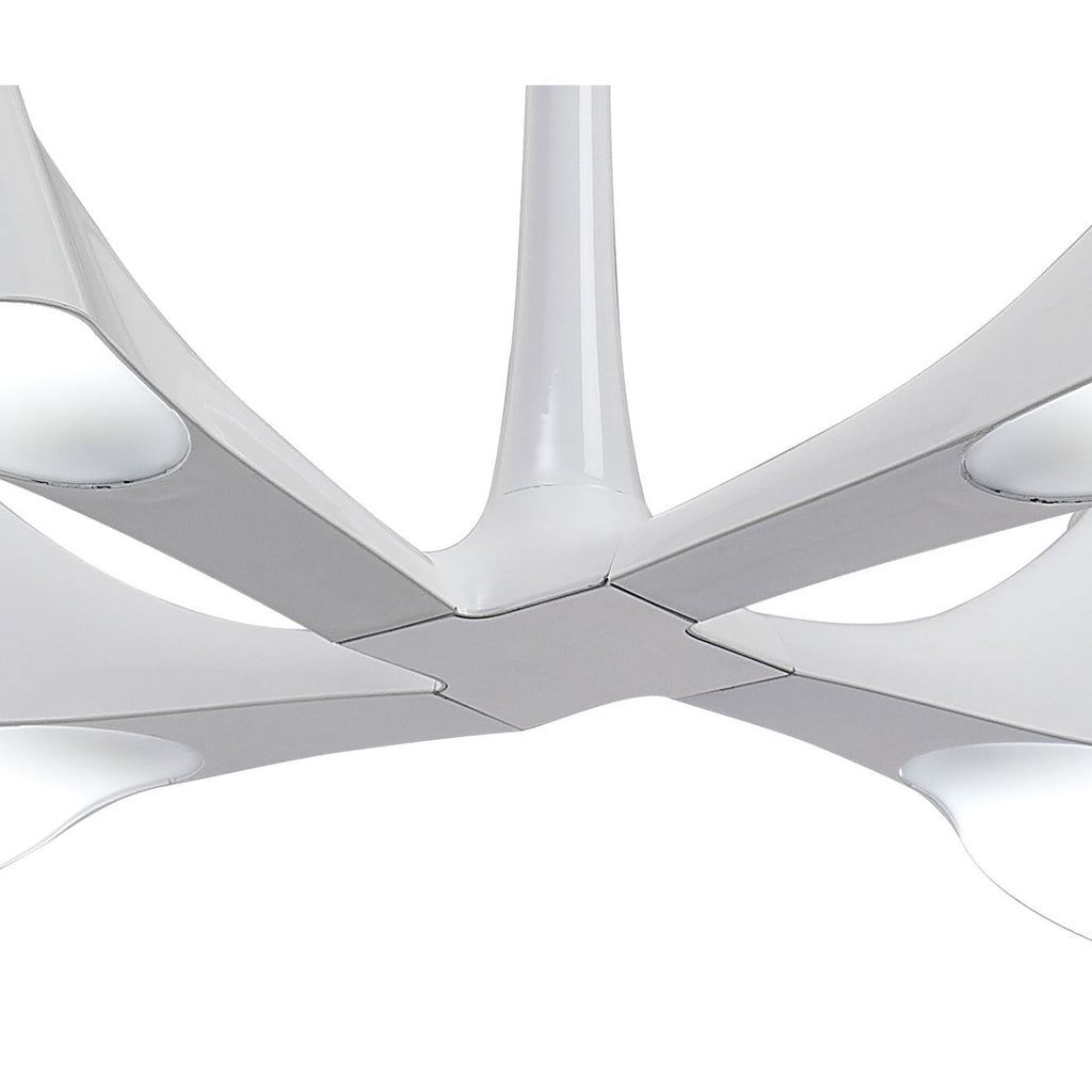 M1581 Ora Telescopic Convertible To Semi Flush 4 Light E27 Gloss White/White Acrylic/Polished Chrome