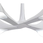 M1581 Ora Telescopic Convertible To Semi Flush 4 Light E27 Gloss White/White Acrylic/Polished Chrome