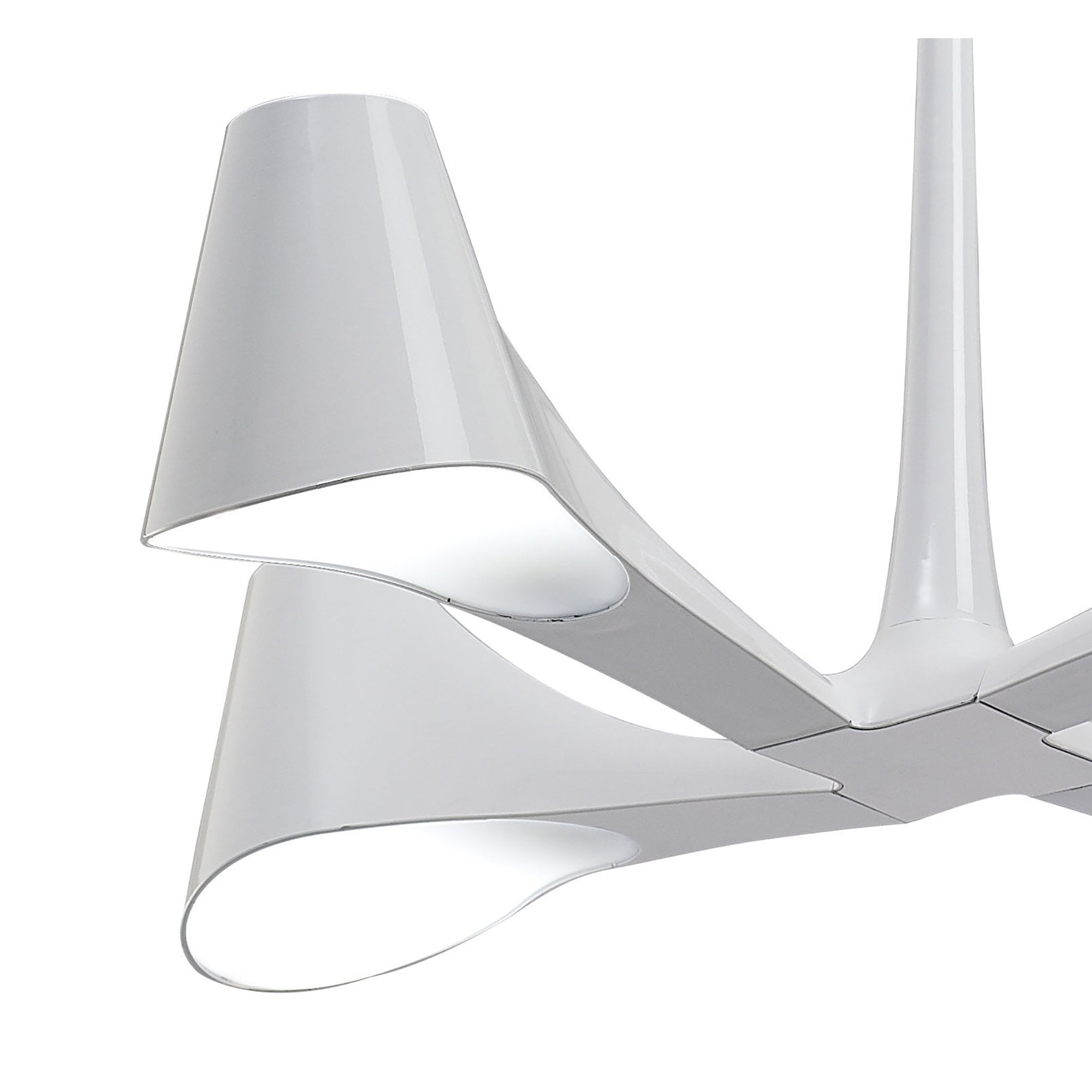M1581 Ora Telescopic Convertible To Semi Flush 4 Light E27 Gloss White/White Acrylic/Polished Chrome