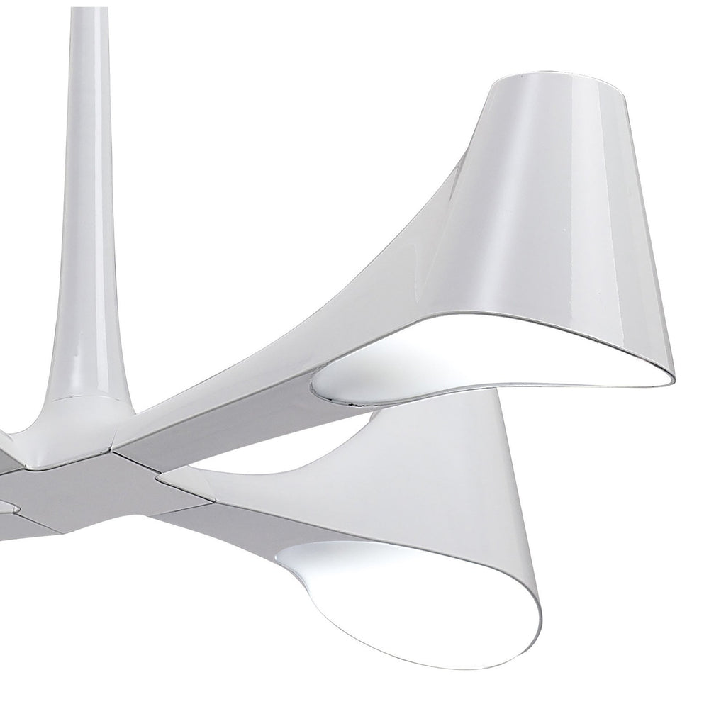 M1581 Ora Telescopic Convertible To Semi Flush 4 Light E27 Gloss White/White Acrylic/Polished Chrome