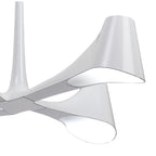 M1581 Ora Telescopic Convertible To Semi Flush 4 Light E27 Gloss White/White Acrylic/Polished Chrome