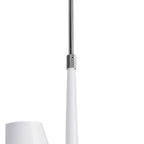 M1582 Ora Telescopic Convertible To Semi Flush 3 Light E27 Gloss White/White Acrylic/Polished Chrome