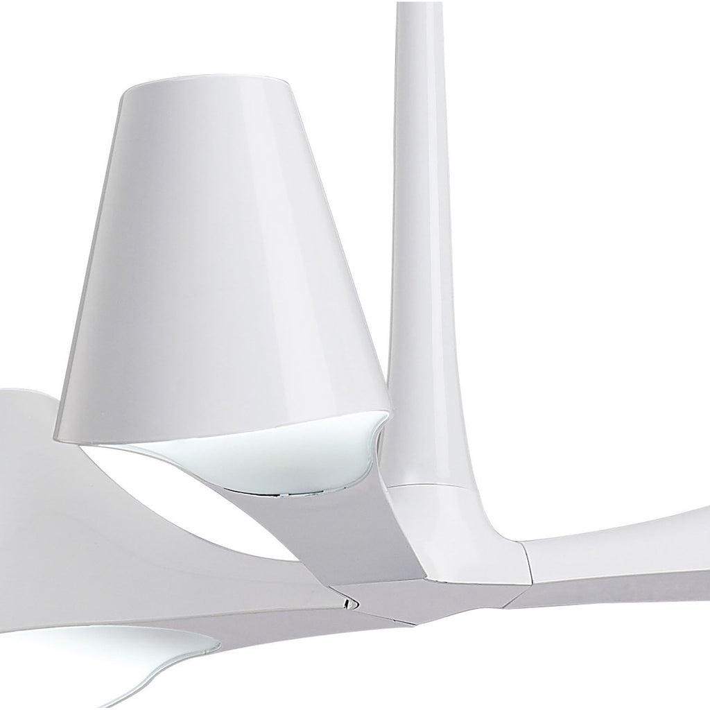 M1582 Ora Telescopic Convertible To Semi Flush 3 Light E27 Gloss White/White Acrylic/Polished Chrome