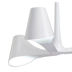 M1582 Ora Telescopic Convertible To Semi Flush 3 Light E27 Gloss White/White Acrylic/Polished Chrome