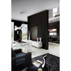 M1590 Ora Telescopic Convertible To Semi Flush 6 Light E27 Gloss Black/White Acrylic/Polished Chrome