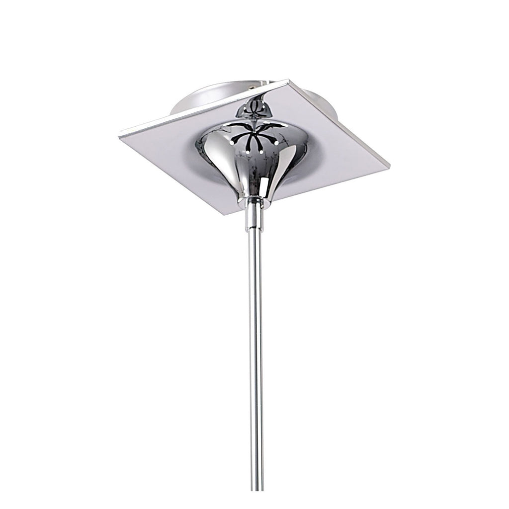 M1590 Ora Telescopic Convertible To Semi Flush 6 Light E27 Gloss Black/White Acrylic/Polished Chrome