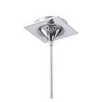 M1590 Ora Telescopic Convertible To Semi Flush 6 Light E27 Gloss Black/White Acrylic/Polished Chrome