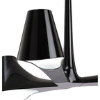 M1592 Ora Telescopic Convertible To Semi Flush 3 Light E27 Gloss Black/White Acrylic/Polished Chrome