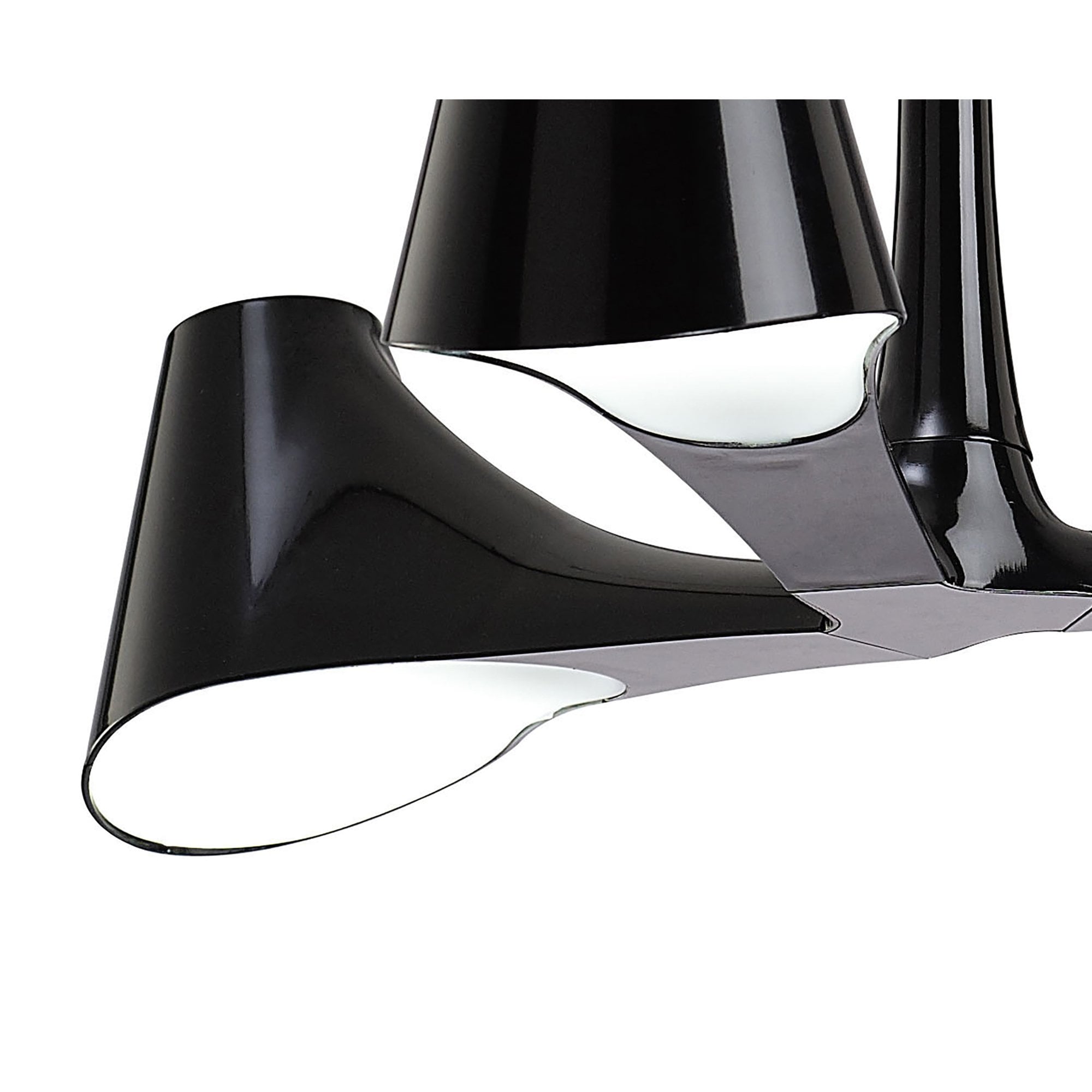 M1592 Ora Telescopic Convertible To Semi Flush 3 Light E27 Gloss Black/White Acrylic/Polished Chrome