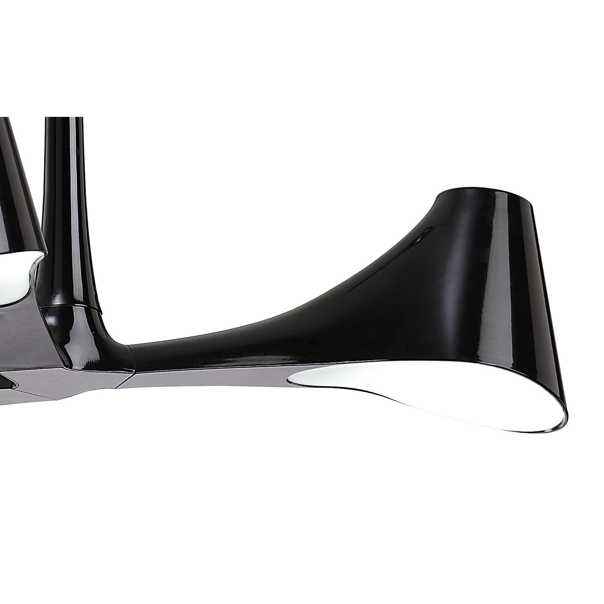 M1592 Ora Telescopic Convertible To Semi Flush 3 Light E27 Gloss Black/White Acrylic/Polished Chrome