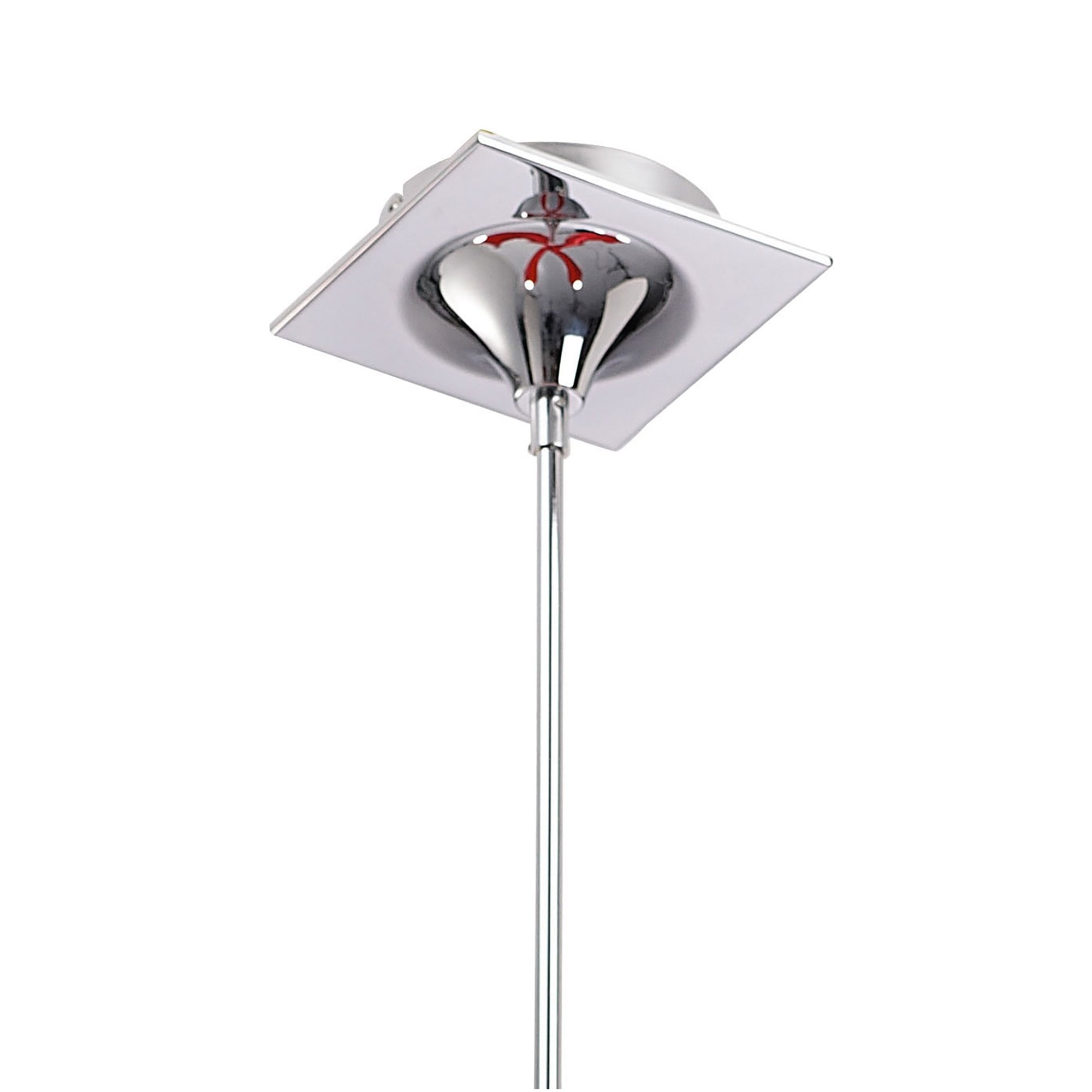 M1601 Ora Telescopic Convertible To Semi Flush 4 Light E27 Gloss Red/White Acrylic/Polished Chrome
