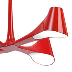 M1601 Ora Telescopic Convertible To Semi Flush 4 Light E27 Gloss Red/White Acrylic/Polished Chrome