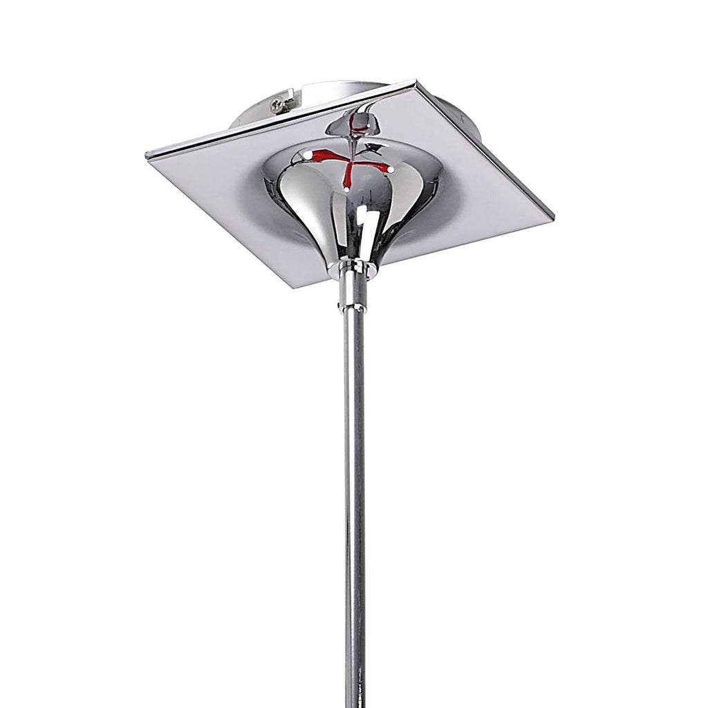 M1602 Ora Telescopic Convertible To Semi Flush 3 Light E27 Gloss Red/White Acrylic/Polished Chrome