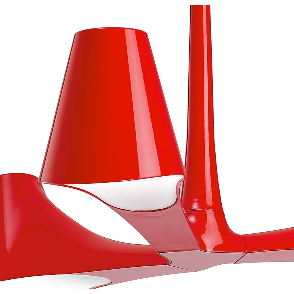 M1602 Ora Telescopic Convertible To Semi Flush 3 Light E27 Gloss Red/White Acrylic/Polished Chrome