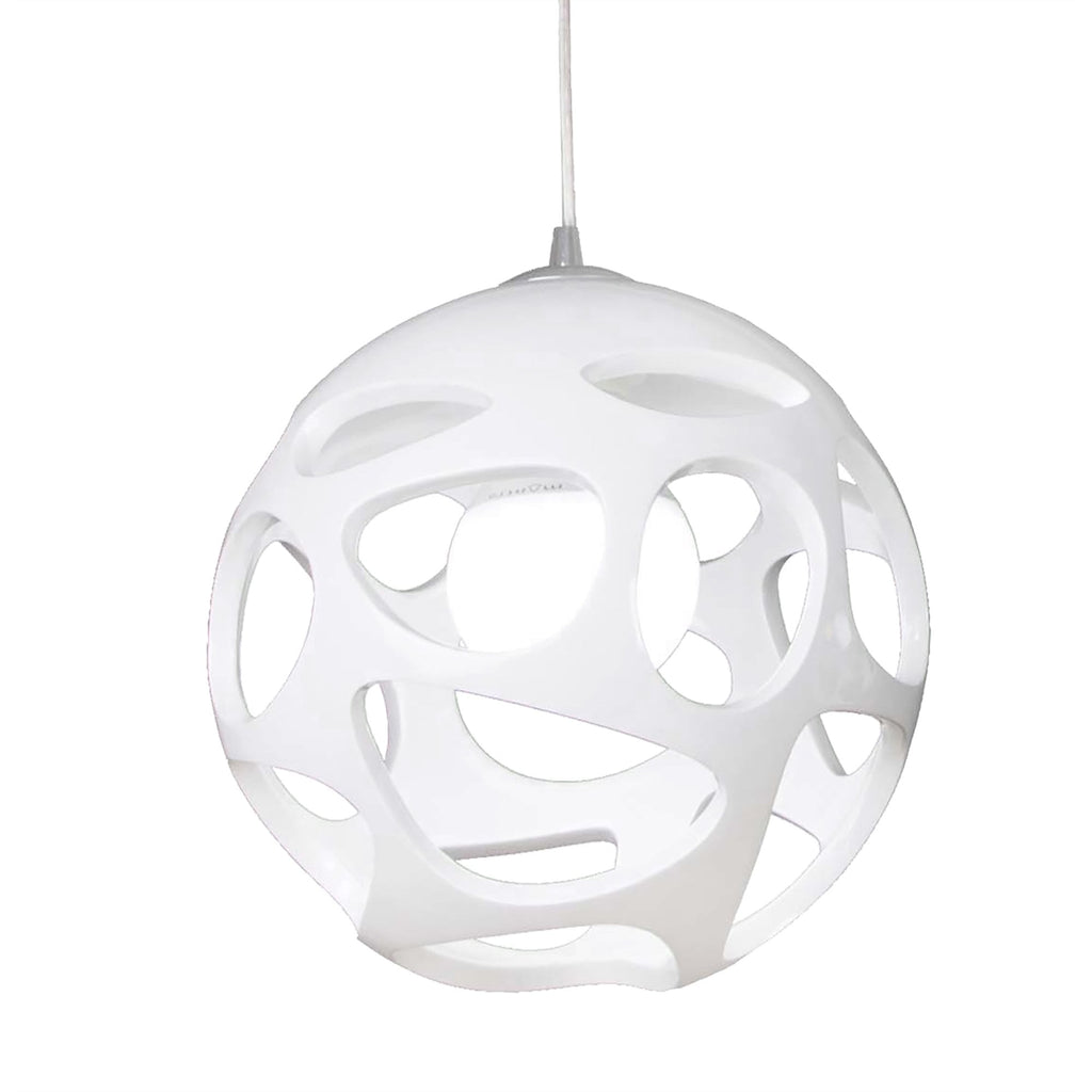 M5145 Organica Linear Pendant 3 Light E27 Line Gloss White/Polished Chrome