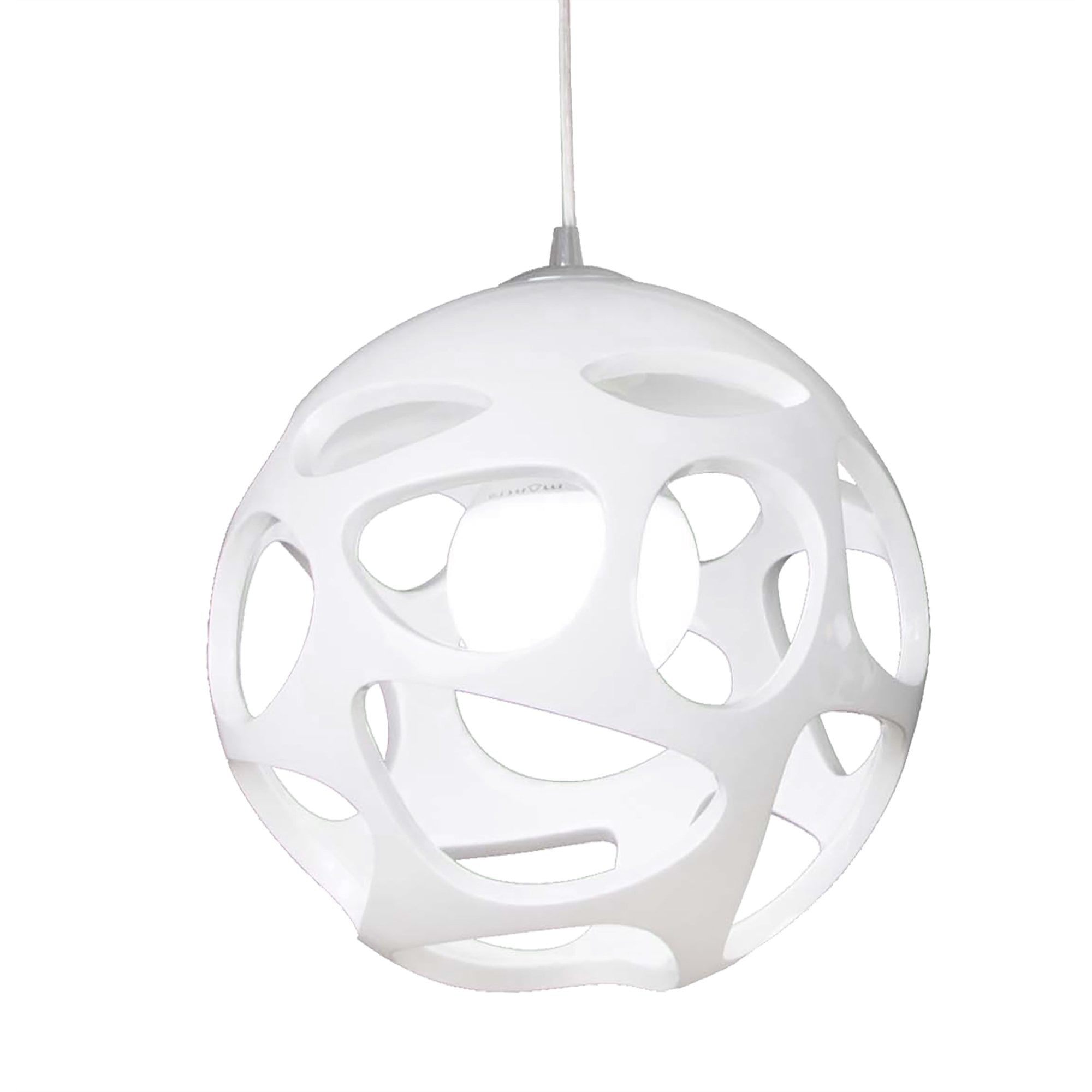 M5145 Organica Linear Pendant 3 Light E27 Line Gloss White/Polished Chrome