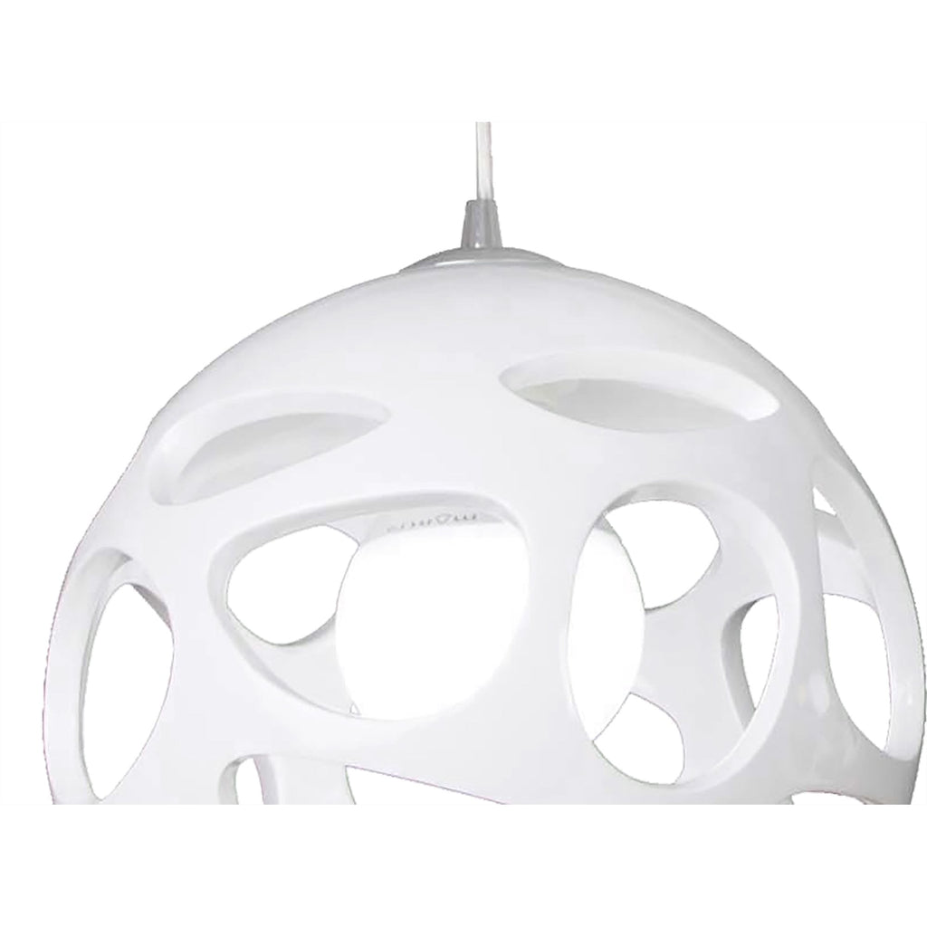 M5145 Organica Linear Pendant 3 Light E27 Line Gloss White/Polished Chrome