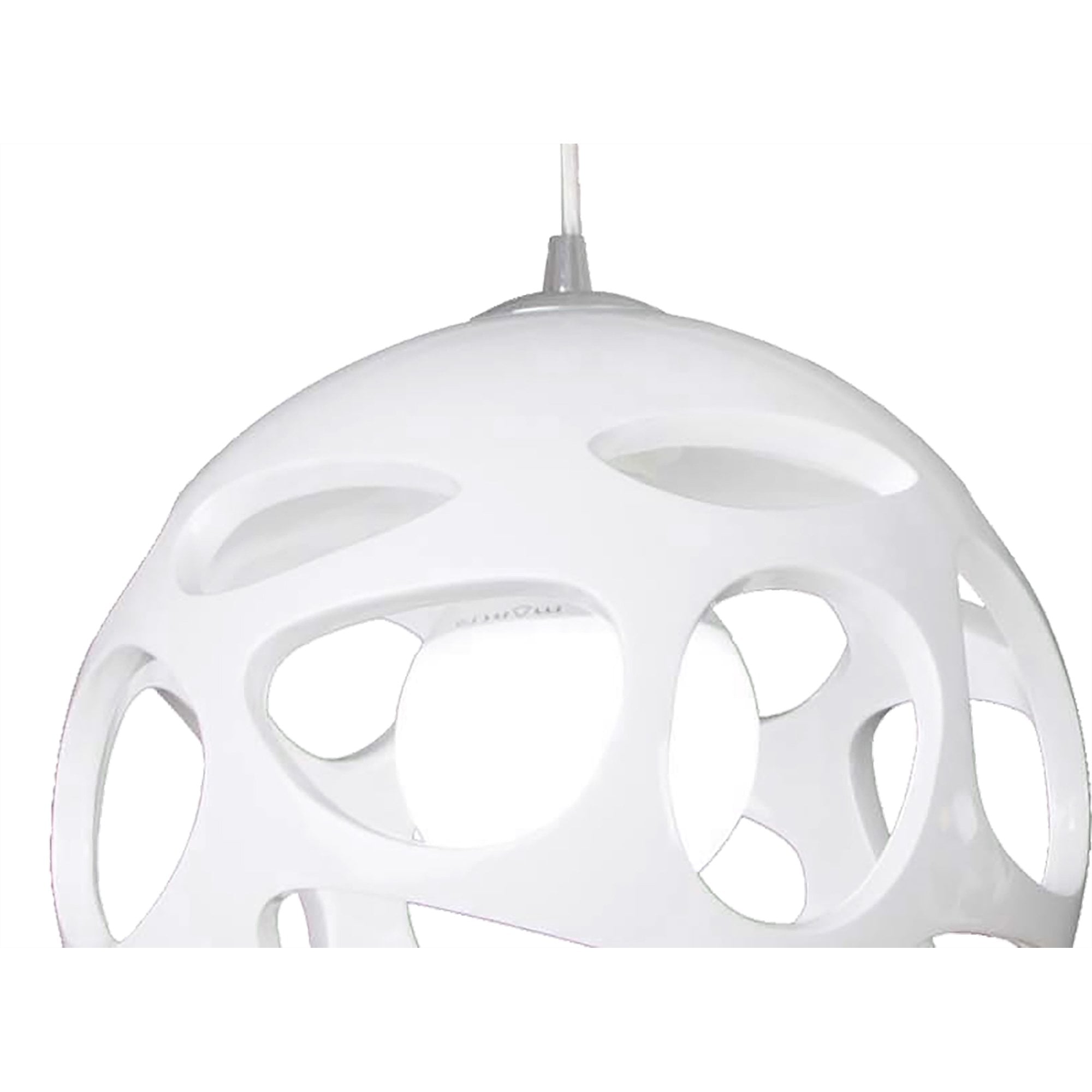 M5145 Organica Linear Pendant 3 Light E27 Line Gloss White/Polished Chrome
