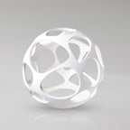 M5146 Organica Table Lamp 3 Light E27 Gloss White/Polished Chrome