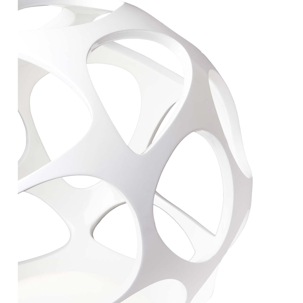 M5146 Organica Table Lamp 3 Light E27 Gloss White/Polished Chrome