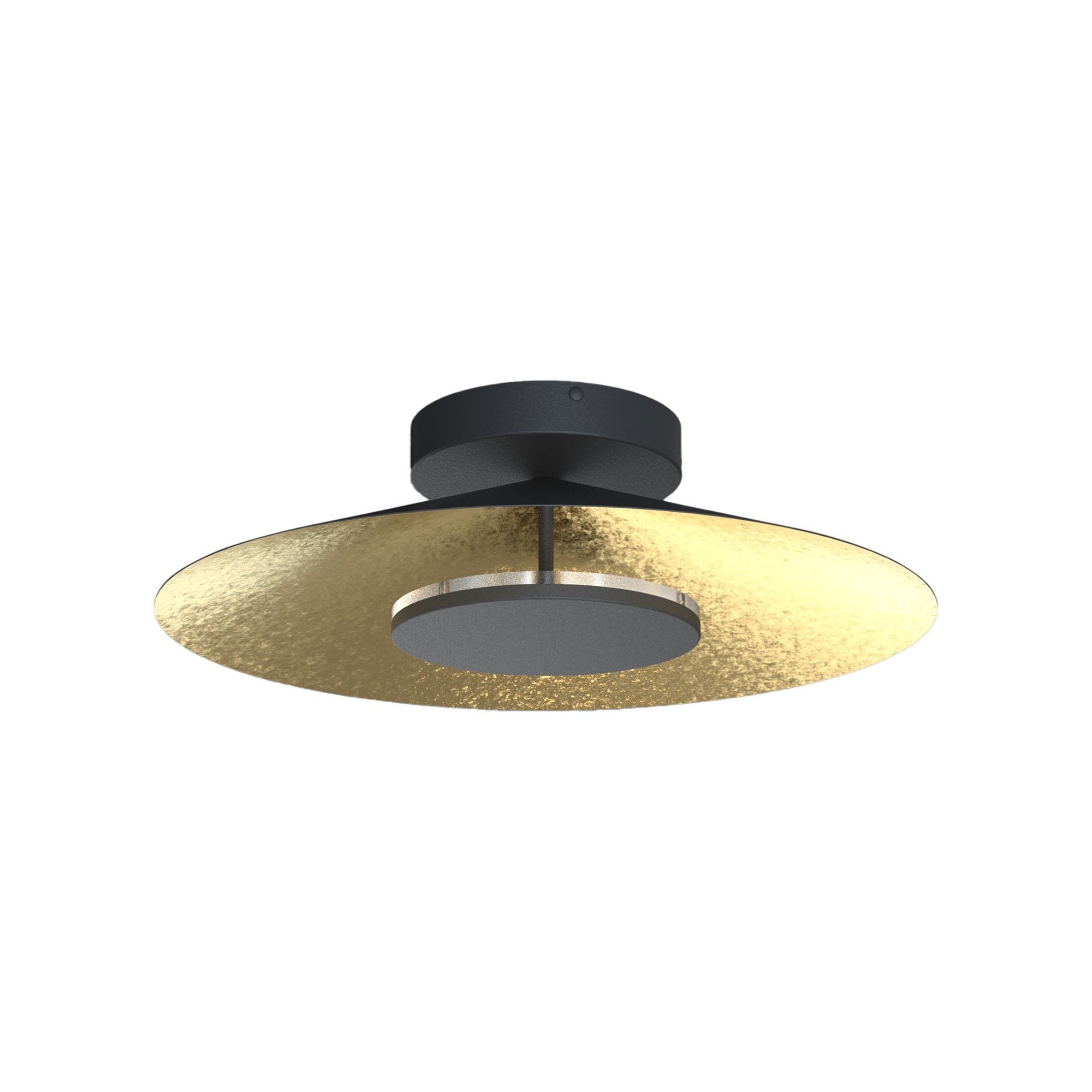 M8130 Orion Ceiling 55cm Round 24W LED Gold Leaf/Black