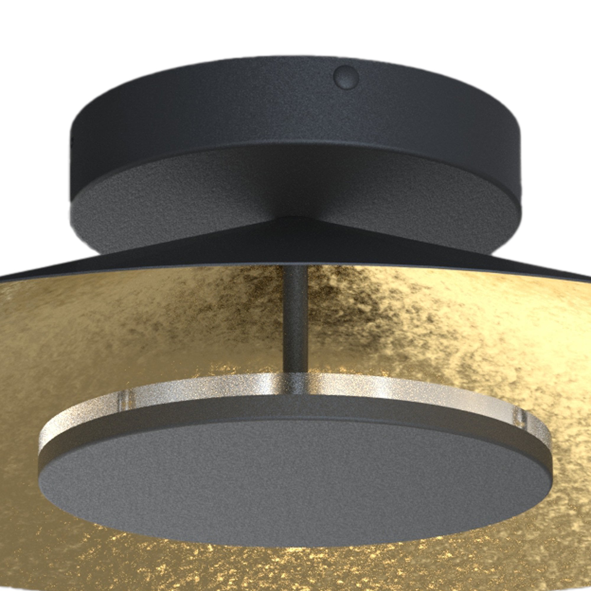 M8130 Orion Ceiling 55cm Round 24W LED Gold Leaf/Black