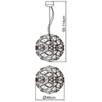 M0590 Otto Pendant 41 Light G4 Sphere Polished Chrome/Frosted Glass