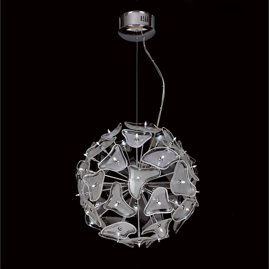 M0590 Otto Pendant 41 Light G4 Sphere Polished Chrome/Frosted Glass