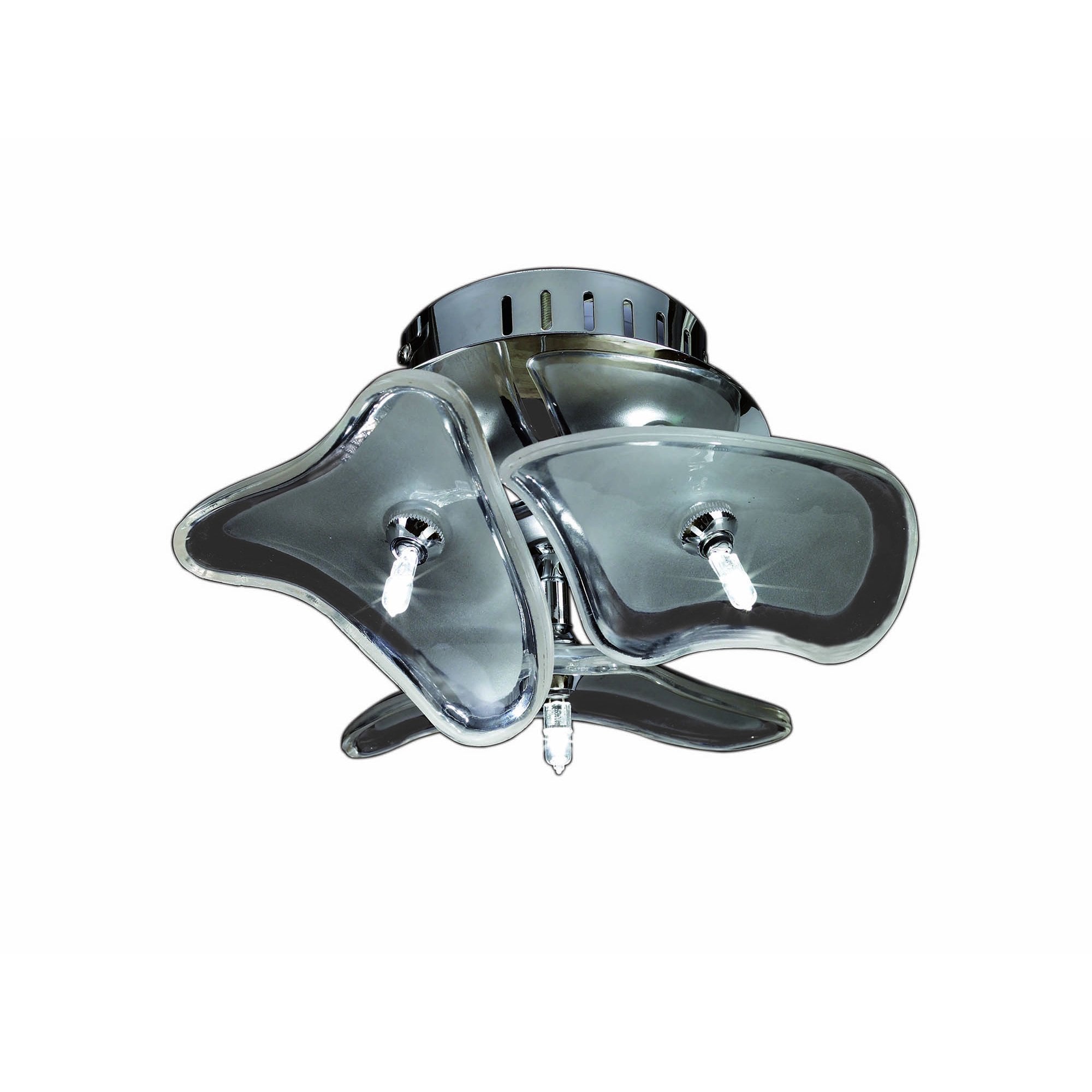 M0592 Otto Ceiling/Wall 3 Light G4 Round Polished Chrome/Frosted Glass