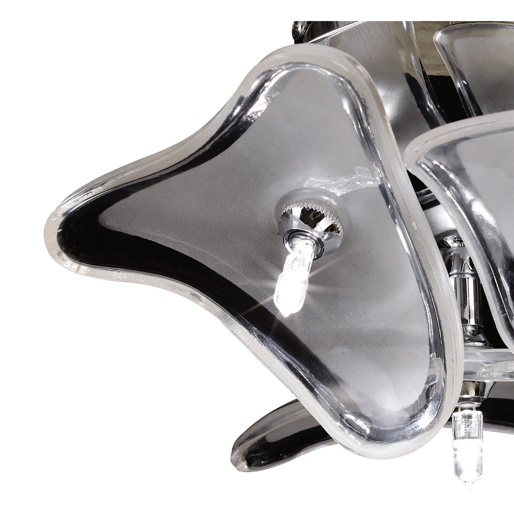 M0592 Otto Ceiling/Wall 3 Light G4 Round Polished Chrome/Frosted Glass
