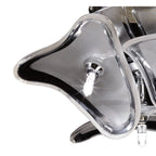 M0592 Otto Ceiling/Wall 3 Light G4 Round Polished Chrome/Frosted Glass
