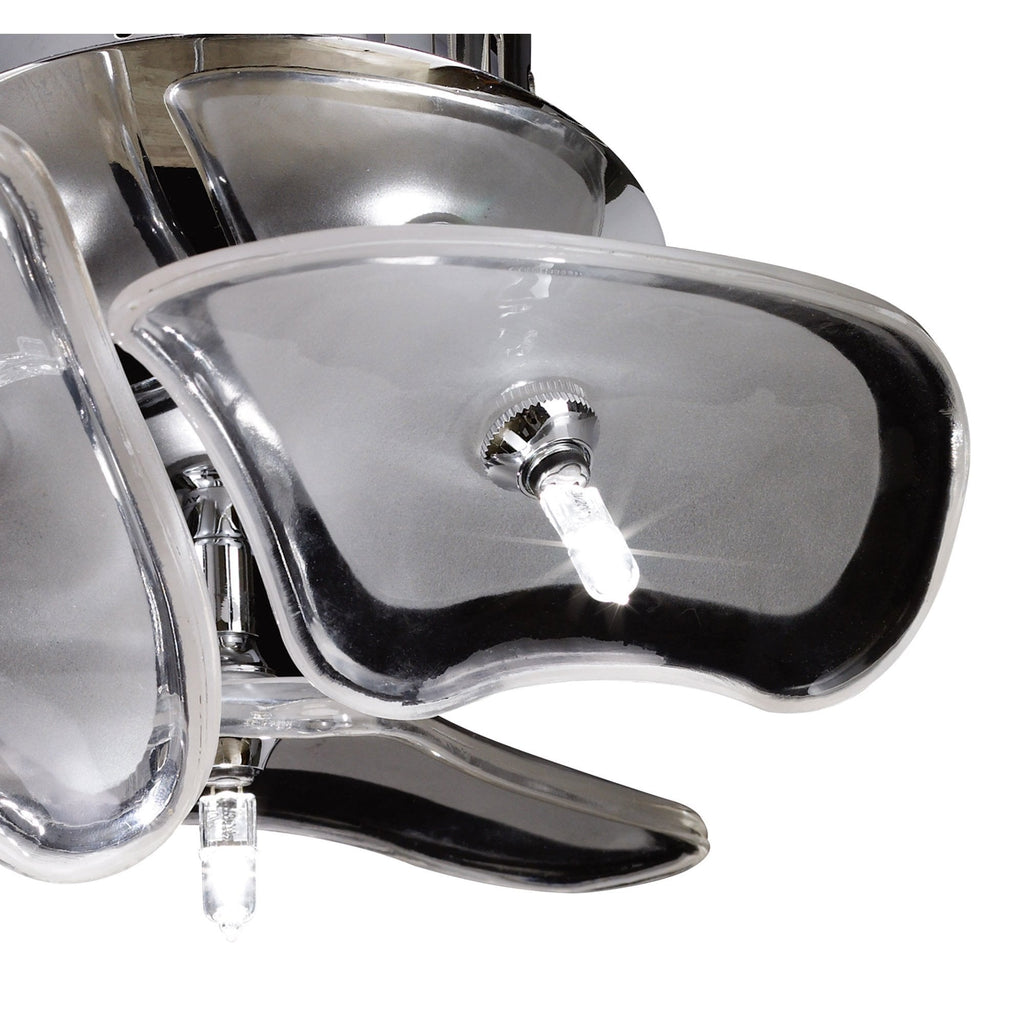 M0592 Otto Ceiling/Wall 3 Light G4 Round Polished Chrome/Frosted Glass