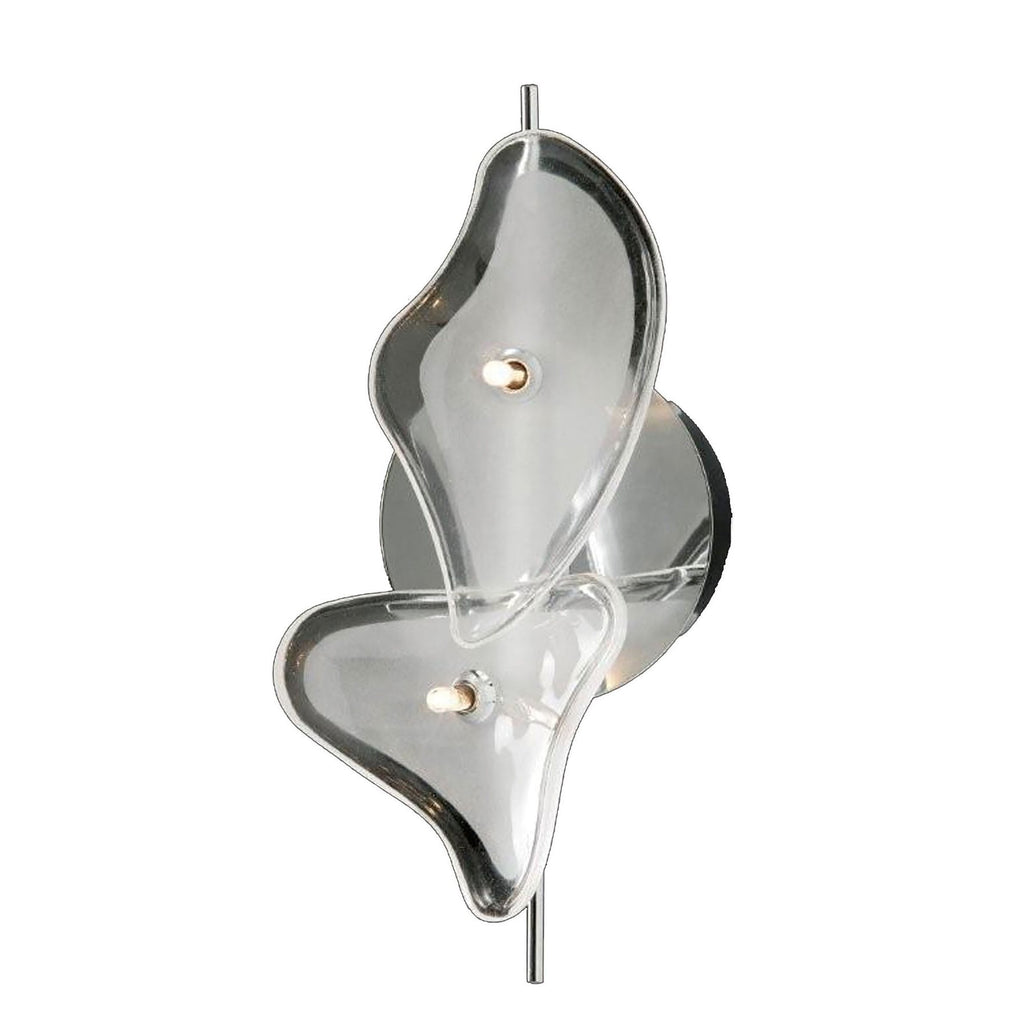 M0593 Otto Ceiling/Wall 2 Light G4 Bar Polished Chrome/Frosted Glass