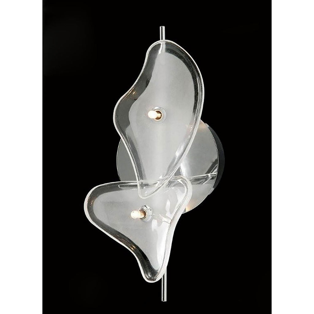 M0593 Otto Ceiling/Wall 2 Light G4 Bar Polished Chrome/Frosted Glass