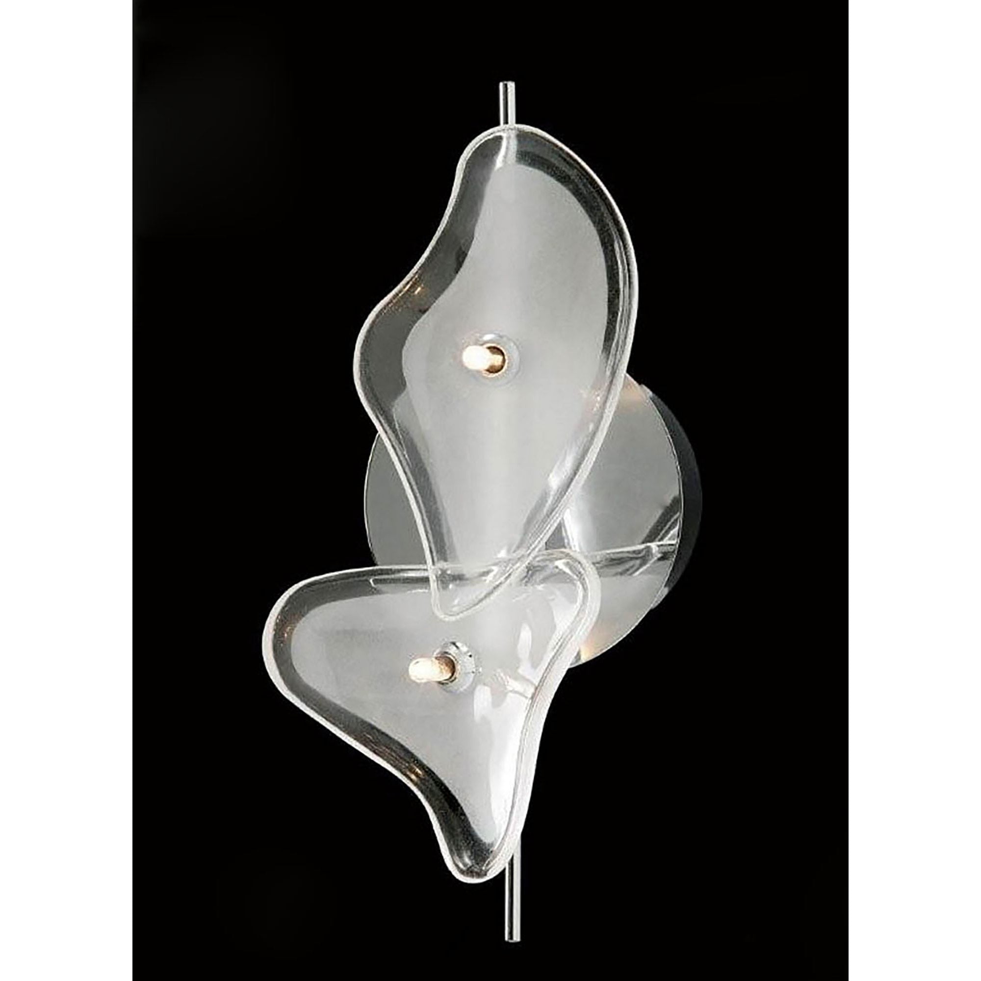 M0593 Otto Ceiling/Wall 2 Light G4 Bar Polished Chrome/Frosted Glass