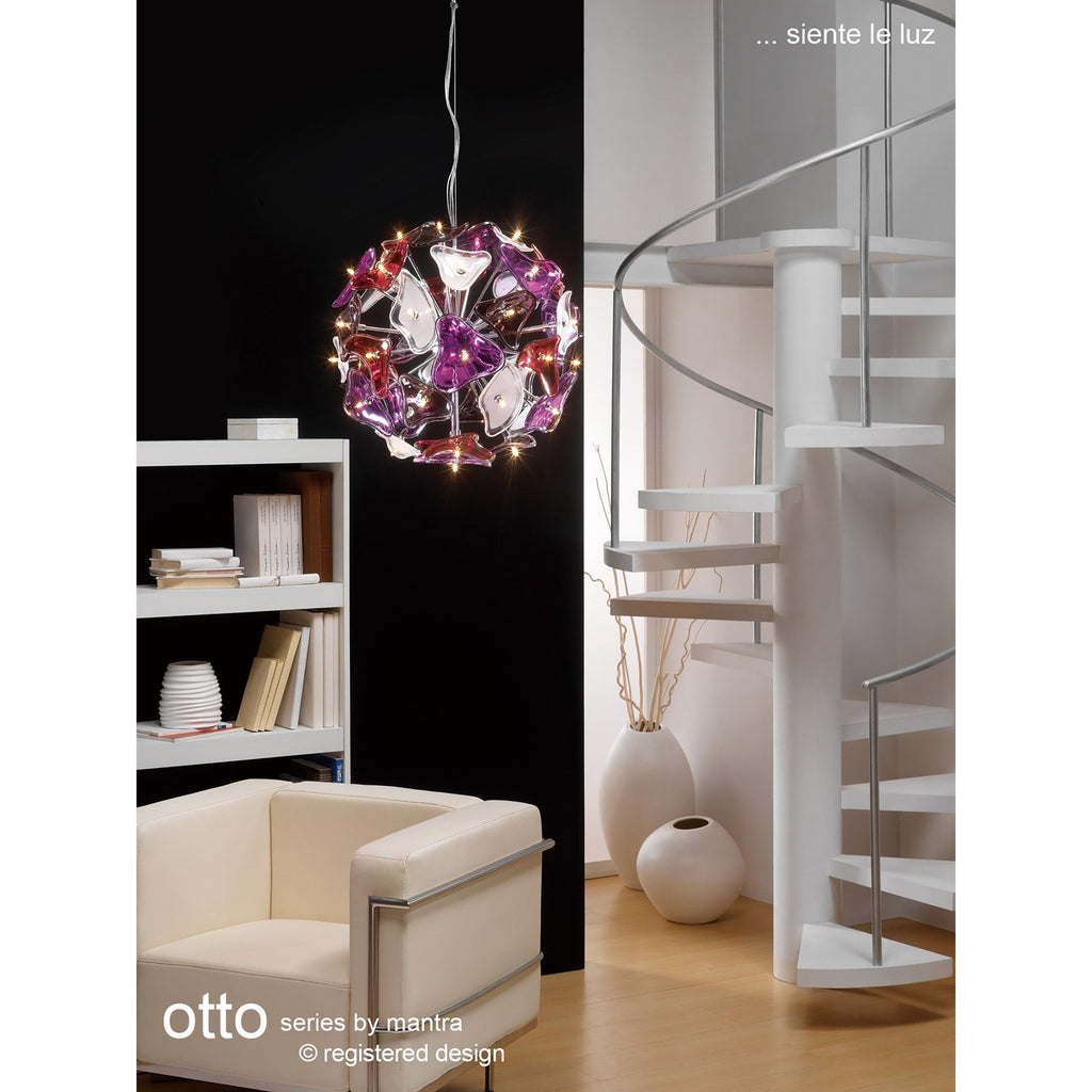 M0593 Otto Ceiling/Wall 2 Light G4 Bar Polished Chrome/Frosted Glass