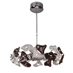 M0701 Otto Pendant 24 Light G4 Ring Polished Chrome/Frosted Glass/Black Glass
