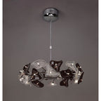 M0701 Otto Pendant 24 Light G4 Ring Polished Chrome/Frosted Glass/Black Glass