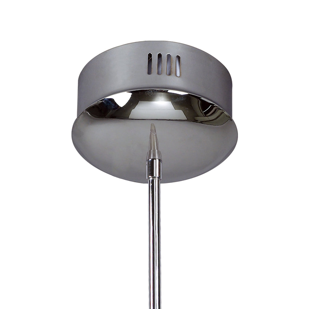 M0701 Otto Pendant 24 Light G4 Ring Polished Chrome/Frosted Glass/Black Glass