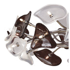 M0701 Otto Pendant 24 Light G4 Ring Polished Chrome/Frosted Glass/Black Glass