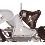 M0701 Otto Pendant 24 Light G4 Ring Polished Chrome/Frosted Glass/Black Glass
